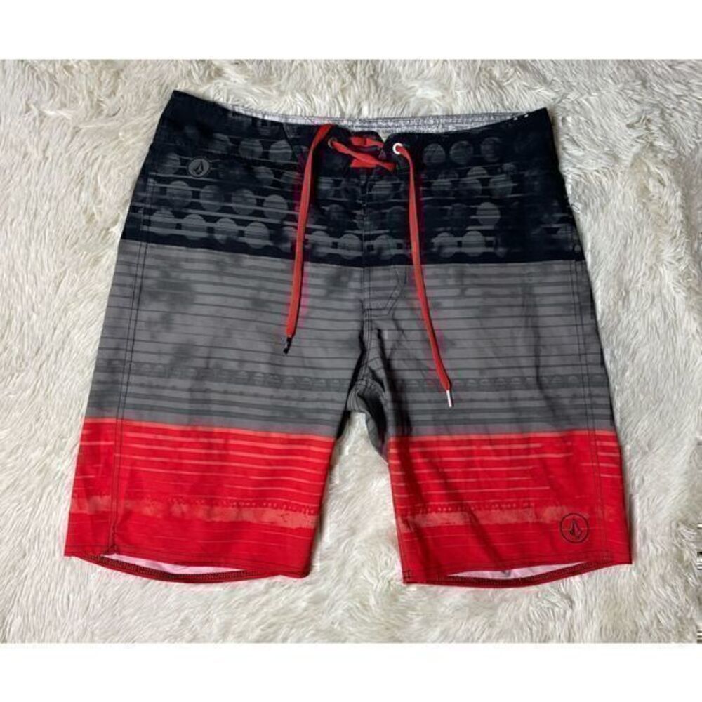 Men’s Gray & Orange Volcom Swim Shorts Size 31